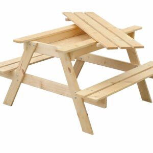 Table Enfant pour Le Jardin avec bac à sable - 90x90xH50 cm