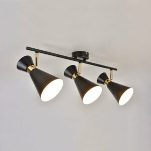 Spot en métal Iron Noir 25W - Lampe Cone Orientable pour Cuisine et Pièces de Vie
