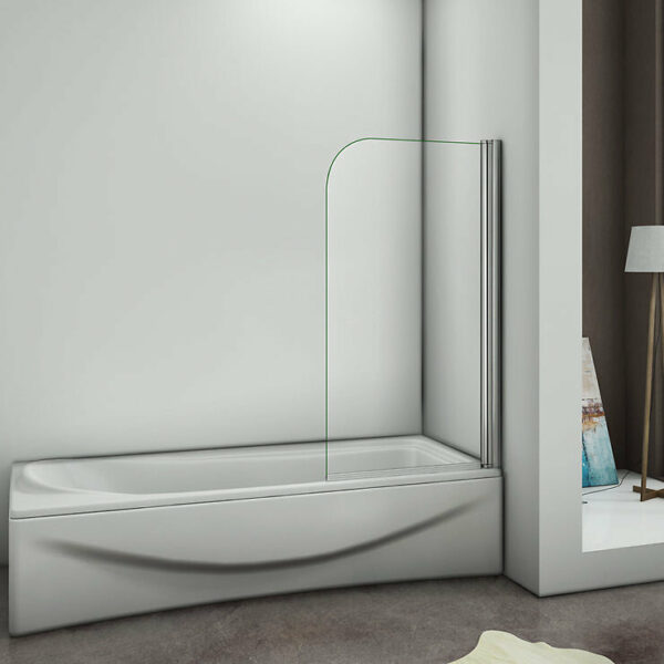 Pare-baignoire 70x130cm en 5mm verre anticalcaire écran paroi de baignoire pivotant à 180°Hauteur 130cm