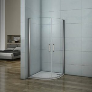 Cabine de douche battante 90x90x195cm avec verre anticalcaire