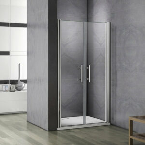 Porte de douche battante 85x197cm en verre trempé 6mm anticalcaire
