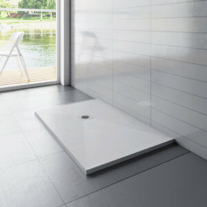 Receveur de douche rectangulaire 120x80cm en ABS blanc - AICA