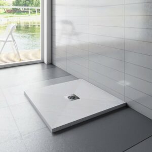 Receveur de douche 80x80cm avec grille en Inox