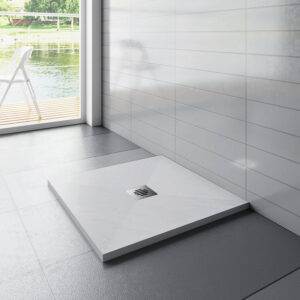 Receveur de douche 90x90cm avec grille en Inox