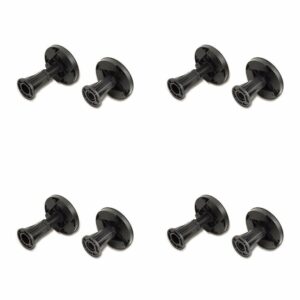 Lot de 8 pieds pour receveur de douche en plastique noir