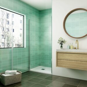 Porte de douche pivotante en verre anticalcaire 70x180cm