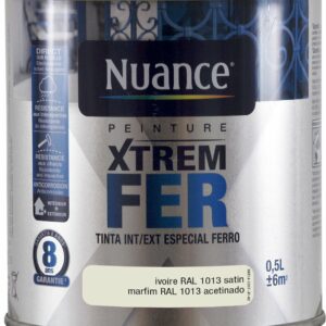 Peinture XTREM Fer - Ivoire - Satin - 0.5L pour une protection optimale du fer