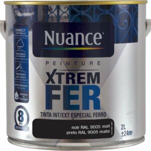 Peinture XTREM Fer Noir Mat 2L - Idéale pour la protection du fer