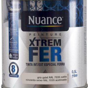 Peinture XTREM Fer - Gris galet - Satin - 0.5L pour une protection optimale de vos métaux ferreux