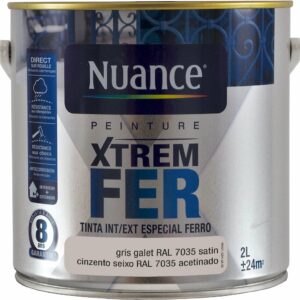 Peinture XTREM Fer - Gris galet - Satin - 2L pour métaux ferreux