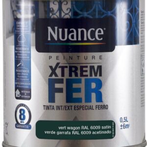 Peinture XTREM Fer - Vert wagon - Satin - 0.5L pour une protection optimale des métaux ferreux