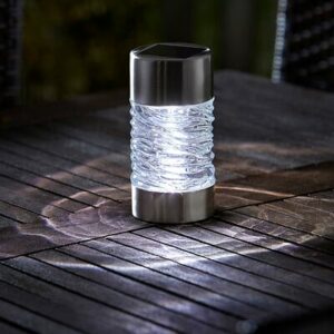 Balise Solaire Martello Inox et Verre – Pack de 3 Guides Lumineux pour l'Extérieur