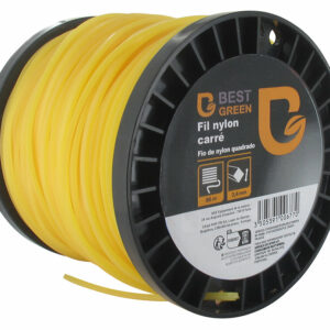 Fil pour débroussailleuse Bestgreen - Profil carré en nylon 2,4mmx86m