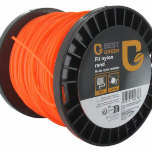 Fil pour débroussailleuse - Profil rond - Nylon - 2,4mmx86m