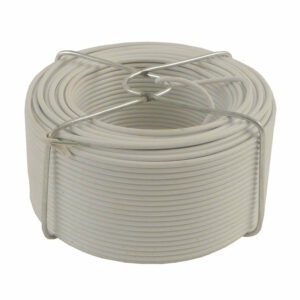Fil d'attache en acier plastifié blanc - Diamètre 1,3 mm - Longueur 50 m - Marque VISO