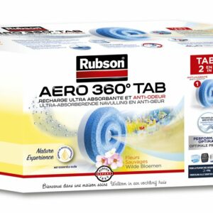 Recharge AERO 360° Nature Experience Fleurs Sauvages - Lot de 4, Absorbeur d'Humidité et Parfum Naturel pour une Maison Fraîche et Zen