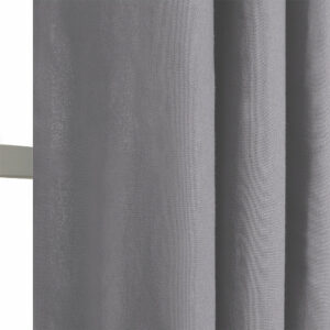 Rideau avec oeillets en coton tamisant gris 140x240cm