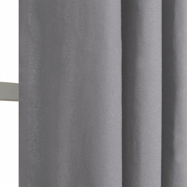 Rideau avec oeillets en coton tamisant gris 140x240cm