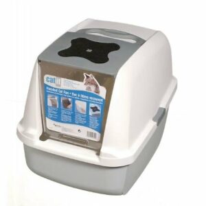 Maison de toilette blanc gris Catit