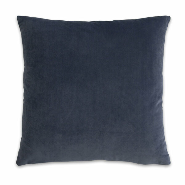 Coussin Velours Bleu Gris 45x45cm - Décoration Intérieure Élégante