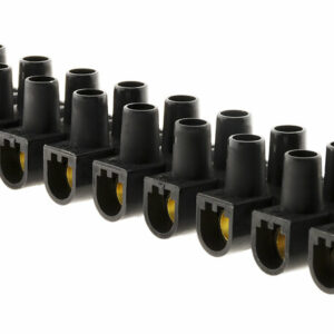 Barrette Noir 16mm² – Connecteur Électrique avec Bornes 2x12 en Corps Polyéthylène