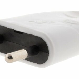 Fiche électrique mâle 2 pôles 6A couleur blanc ZENITECH