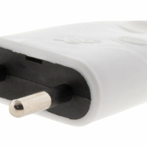 Fiche électrique mâle 2 pôles 6A couleur blanc ZENITECH