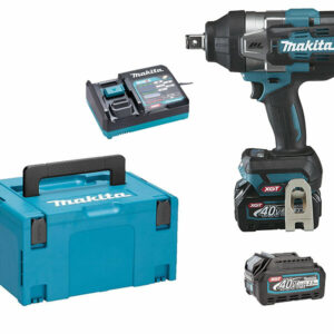 Boulonneuse à chocs 40V + 2 batteries 2,5Ah + chargeur rapide + MAKPAC 3 - MAKITA - TW001GD201