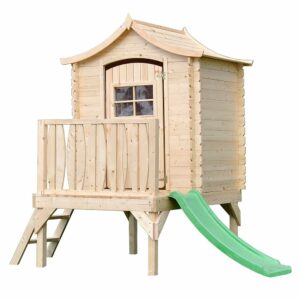 Maison sur pilotis pour enfants avec toboggan 1.1m2 - Timbela M550A