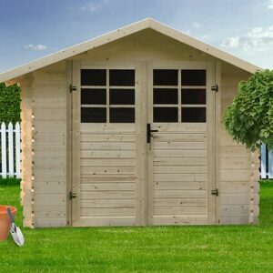 Abri de jardin en bois de 8,88m2 avec style chalet et certification PEFC