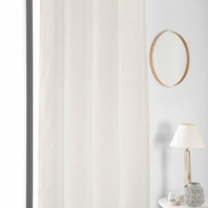 Rideau tamisant en coton/lin Ecru 135x260cm avec œillets – Élégance naturelle pour votre intérieur