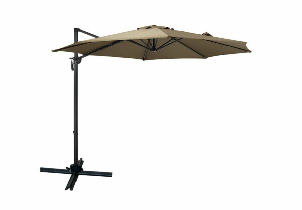 Parasol décentré en aluminium Marron D3m