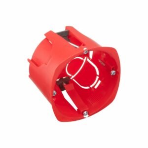 Boîte d'encastrement 1 poste pour cloison sèche - Diamètre 67 mm - Couleur Rouge