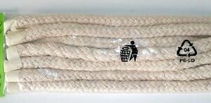 Lot de 5 mèches pour torches en coton blanc - 22 cm