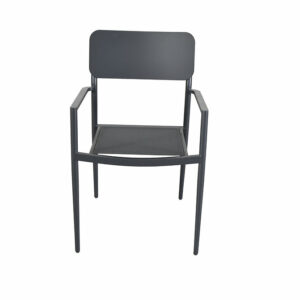 Fauteuil de Jardin Stanford en Aluminium et Textilène - Empilable, Résistant et Confortable