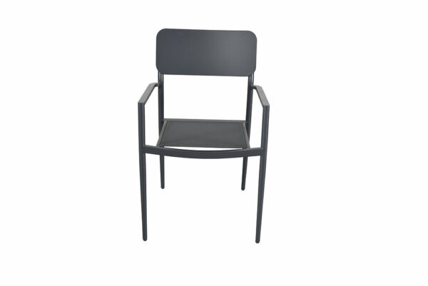 Fauteuil de Jardin Stanford en Aluminium et Textilène - Empilable, Résistant et Confortable