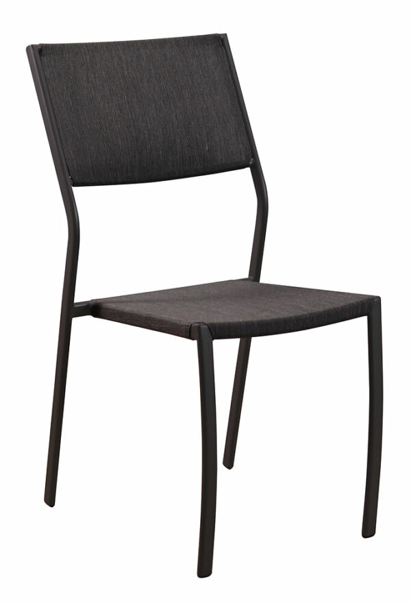 Chaise de jardin Dove en acier noir pour un confort optimal en extérieur