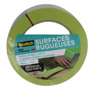 Ruban de Masquage Surfaces Rugueuses 41m x 36mm - Adhérence Forte et Retrait Sans Traces
