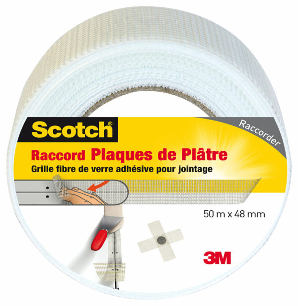 Raccord Plaques de Plâtre Blanc 50m x 48mm - Scotch® Réparation Technique