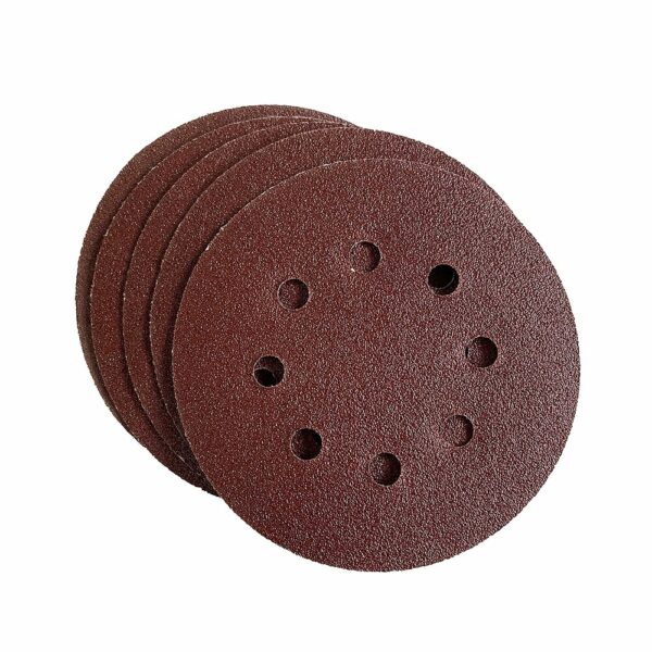 Disques de Ponçage Agrippants 125mm Grain 80 - Lot de 5 - 8 trous - Mc Kenzie