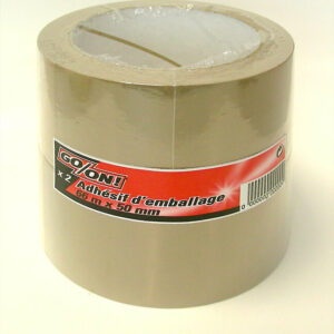 Lot de 2 rouleaux d'emballage résistant 66x50 - Emballage coloris havane