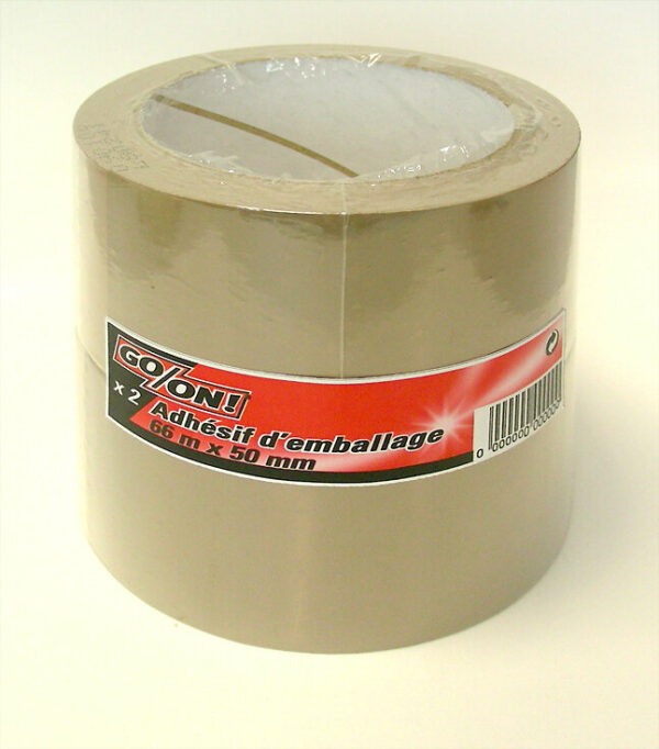 Lot de 2 rouleaux d'emballage résistant 66x50 - Emballage coloris havane