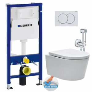 Pack WC Bati-support Geberit Duofix + WC sans bride SAT