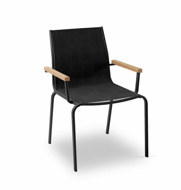 Fauteuil de jardin Dune en bois et textilène - Confort et résistance extérieurs