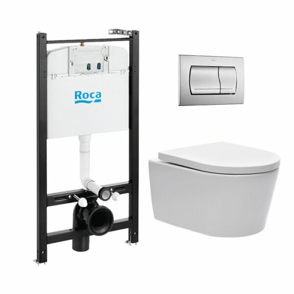 Pack Bâti-support Roca Active + WC sans bride et fixations invisibles