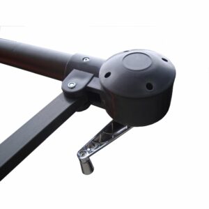 Parasol déporté Ø 3m terracotta PORTICCIO