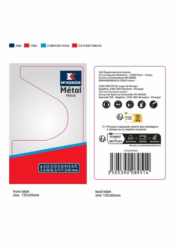 Coffret 13 Forets Métal 2-8 mm - Perf Range pour Perçage Précis