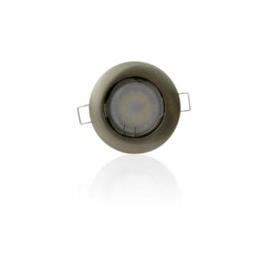 Support de spot encastrable rond aluminium - Aluminium brossé - GU10