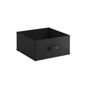 Panier de Rangement Intissé Noir 31x31x15cm – Pliable et Moderne pour Organiser et Décorer
