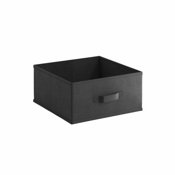 Panier de Rangement Intissé Gris Anthracite - Compact et Pliable pour Maison et Bricolage